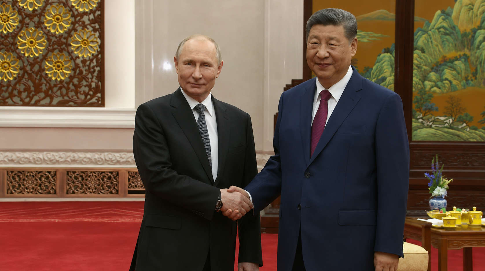 Xi and Putin Share Tea in Beijing as China and Russia Emphasize Steady Ties